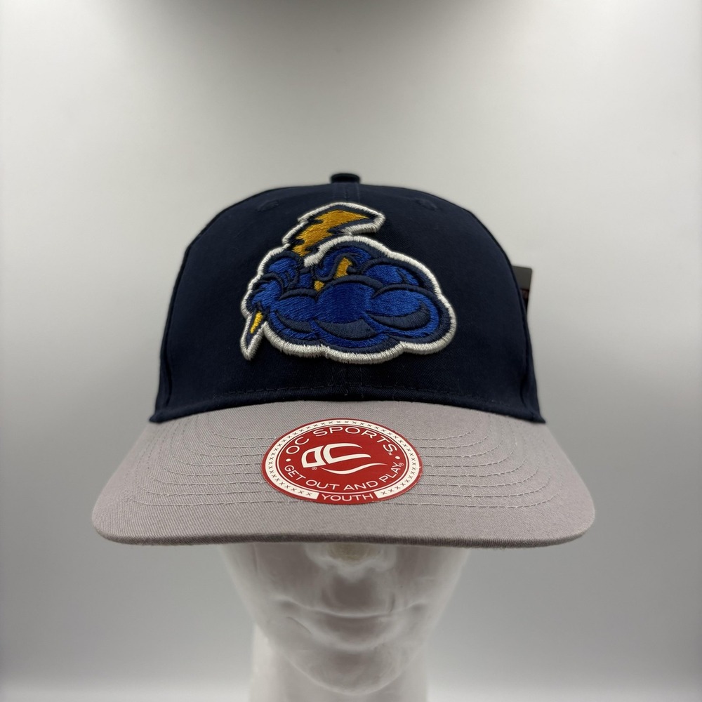 Trenton Thunder Hat Cap Boys One Size Blue Gray MILB Baseball OC Sports